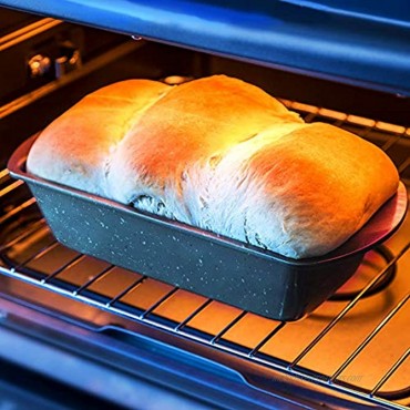 4PCS Medium Loaf Bread Pan Non-stick Coating Carbon Steel Baking Bread Pan Gold Pink Blue Grey,Safety bread Loaf Pan
