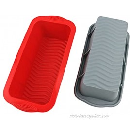Arestle 2 pack Silicone Bread and Loaf Pans Non-stick BPA Free Silicone Baking Molds