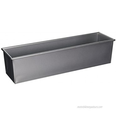 Focus Foodservice 16 by 4-Inch Single Pullman 2-Pound Bread Pan Commercial Bakeware 2 Pound Silver