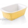KOOV Ceramic Loaf Pan for Baking Bread 9 x 5 inch Bread Pan Rectangular Bread Loaf Pan Ceramic Bakeware for Cooking Home Kitchen Bread Baking Pan Texture Series Yellow