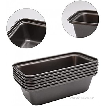 Loaf Pan,6 Pcs Non-Stick Mini Loaf Pan Set and Bread Pan,Carbon Steel Bread Pan for Bread,Cakes,Quiche and Brownies
