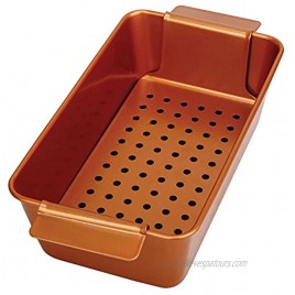 Meatloaf Pan professional Healthy Non-Stick Copper Coating 2-Piece With Removable Tray Drains