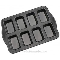 Mini Loaf Pan Beasea Nonstick Square Muffin Pan 10x14 Inch Brownie Cake Pan 8 Cavity Bread Baking Pan Carbon Steel Brownie Baking Tray Bakeware for Oven