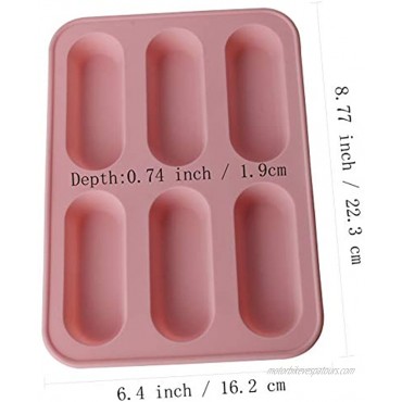 Mini Loaf Pan for Baking Bread 6-Cavity 3.5 X 1.38 X 0.75 Deep Small Silicone Loaf Pans Nonstick