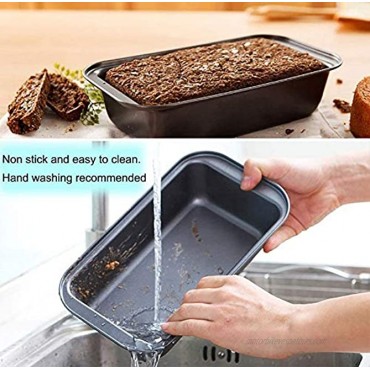 Nonstick Loaf Pan 9x5 Inch Carbon Steel Bread Baking Pan for Oven Baking Set of 2 -Gray