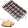 PDJW Baking Pan with Divider Nonstick Brownie Pan Square Cake Pan Help to Bake Cakes & Bread Loaf  Specialty Baking Sheet 18 Pre-cut Brownies at Once Home Perfect Baking Tray Champagne Gold Pan