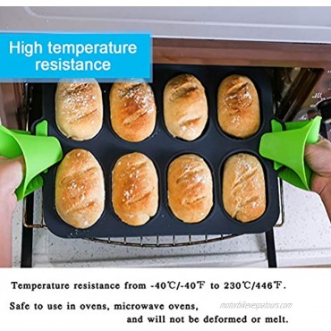 PDJW Silicone Baguette Pan French Baguette Tray for Baking Cakes Hamburgers Non-stick Bread Mould with Mini Bread Loaf Pan Perfect Bread Pan Silicone Baking Tray Gray