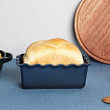 Porcelain Nonstick Baking Bread Loaf Pan 8.5 x 5 Inch Navy