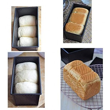 Pullman bread loaf Pan w lid black toast bread Pan w hole non stick 8.2x4.7inch