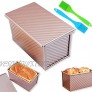Pullman Loaf Pan with Lid Loaf Pans for Baking Bread Non Stick Bakeware Bread Toast Pan with 2 Silicone Basting Brushes Carbon Steel Corrugated Toast Mold with Cover