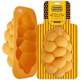 The Kosher Cook Silicone Braided Challah Mold Medium Braided Oval Challah Pan Challah Bread Baking Mold No Shaping Required