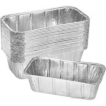 Thick Aluminum Loaf Pans 30 Pack 8 x 4 Inches | 2 Lb. Mini Baking Pans for Bread Lasagna Meatloaf Cake | Heavy Duty Disposable Oven Bake Tin for Cooking & Food Storage