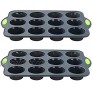 To encounter Silicone Cupcake Baking Cups Non Stick 12 Cups Muffin Cupcake Pan Food Grade Silicone Baking Cups with Metal Reinforced Frame More Strength Set of 2