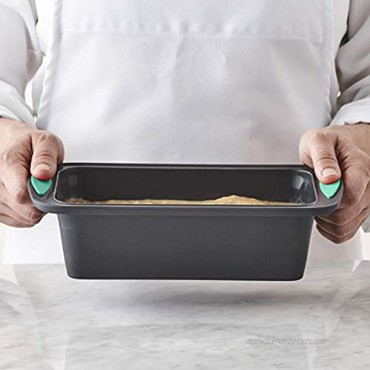 Trudeau Structure Loaf Pan Silicone Bakeware 8.5 x 4.5 Mint Black