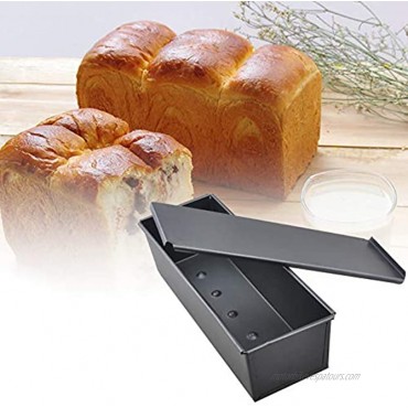 UgyDuky Pullman Loaf Pan With Cover Baking Mould Cake Toast Bread Mold Non-Stick Toast Box with Lid 12 x 4 x 3 inch