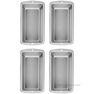 Wilton non-stick 8.5x4.5 Stainless Steel Non-Stick Med Loaf Pan Set 4