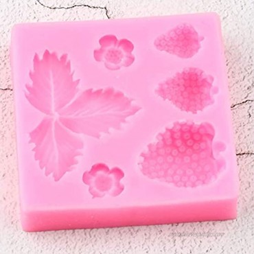 1pc 3D Strawberry and Flowers Silicone Mold for DIY Chocolate Gum Paste Handmade Ice Cream Crystal Cupcake Cake Topper Decor Ice Cube Candy Jelly Shots Fondant Mold Pudding Soap Mould Desserts