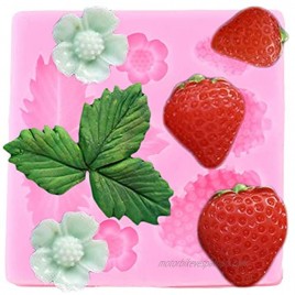1pc 3D Strawberry and Flowers Silicone Mold for DIY Chocolate Gum Paste Handmade Ice Cream Crystal Cupcake Cake Topper Decor Ice Cube Candy Jelly Shots Fondant Mold Pudding Soap Mould Desserts