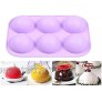 2 Pack Round Shape Silicone Molds for Hot Chocolate Bomb Candy Cake 6 Holes Hot Chocolate Bomb Mold Silicone Baking Molds for Cake Mousse Jelly Pudding Handmade Soap 2 Purple
