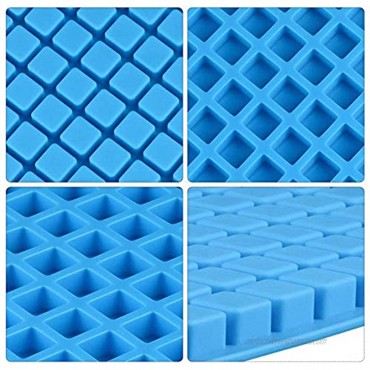 2 PCS126 Cavity Square Silicone Mold Mini Candy Molds for Chocolate Gummy Ice Cube Jelly Truffles Pralines Caramels Ganache Random Color 11.53x7.63x0.47