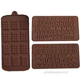 3 Pack of Chocolate Letter Molds For Cake Decorations Chocolate Molds Letters & Number Molds For All Celebrations Easy To Clean Silicone Letter Molds for Chocolate Alphabet Molds For Chocolate