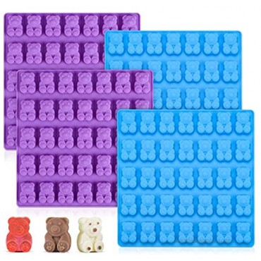 Candy Molds Silicone Gummy Bear Molds 1 Inch Cute Bear Chocolate Molds Food Grade Silicone Molds 4 Pack