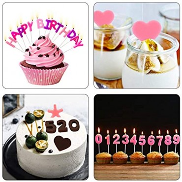 GELIFATLE Mini Silicone Letter and Number Chocolate Candy Molds for Decorating Cakes Chocolate Candy Cupcake 6pack