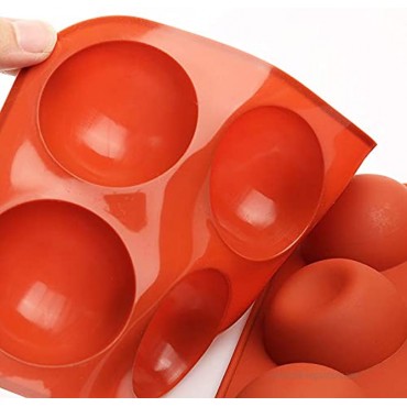 homEdge Medium Semi Sphere Silicone Mold 4 Packs Baking Mold for Making Hot Chocolate Bomb Cake Jelly Dome Mousse 2