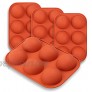 homEdge Medium Semi Sphere Silicone Mold 4 Packs Baking Mold for Making Hot Chocolate Bomb Cake Jelly Dome Mousse 2