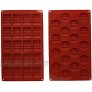 MANSHU 18-Cavity Silicone Mini Rectangle and Round Waffle Mould,Waffle Cookie mold Chocolate Mould,Candy Mould,Silicone Baking mold 2pcs!