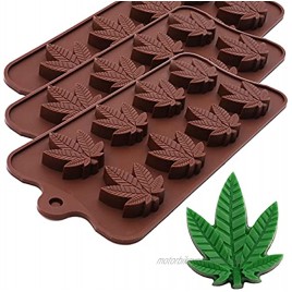 Marijuana Cannabis Hemp Leaf Silicone Molds Candy 3pk