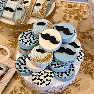 Set of 5 JeVenis Little Man Theme Cupcake Decoration Mini Mustache Mold Tie Mold Bow Mold for 1st Birthday Cupcake Decoration First birthday Cake Topper