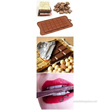 Silicone Break-Apart Chocolate Food Grade Non-Stick Protein and Energy Bar Mold Chocolate Bar Mold Set of 4