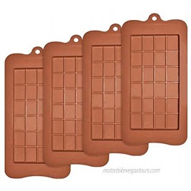Silicone Break-Apart Chocolate Food Grade Non-Stick Protein and Energy Bar Mold Chocolate Bar Mold Set of 4