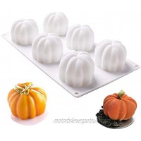 Silicone Cake Molds For Baking Halloween 3D Pumpkin Silicone Mold 6 Cavities Cupcake Baking Pan Mousse Mold Tray For Candy Chocolate Brownie,Cheesecake Dessert Handmade DIY Soap Making