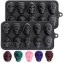 Webake Silicone Chocolate Molds Skull Candy Mold for Jelly Crayon Resin Pack of 2 Dia 1.7 inch