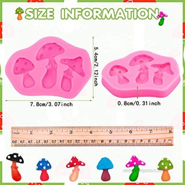 2 Pieces Mushroom Shaped Silicone Mold Mushroom Shape Vegetable Keychain Silicone Mold Chocolate Candy Clay Moulds for DIY Desserts Crystal Ice Cube Mould Handmade Cupcake Decor Irregular