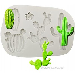 Cactus Silicone Fondant Mold Cactus Silicone Mold for Birthday Party Chocolate Cupcake Cake Decorating Polymer Clay Resin