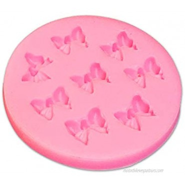 Clever Monster 8 Mini Bows Silicone Mould Fondant Sugar Bow Craft Molds DIY Cake Decorating Mini Bow Silicone Fondant Mold Bowknot Candy Chocolate Mold Cake Cupcake Decoration for Birthday Party
