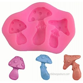 Cute Small 3D Mushroom Shaped Silicone Mold for DIY Desserts Crystal Jelly Shots Ice Cube Mould Handmade Ice Cream Gum Paste Cupcake Cake Topper Deco Pudding Fondant Candy