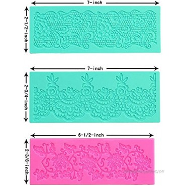 Embossing Lace Fondant Moulds Multi Circle Flowers Lace Mat Wedding Cake Decoration Tool Rattan Shaped Cupcake Mat Silicone Molds set of 5