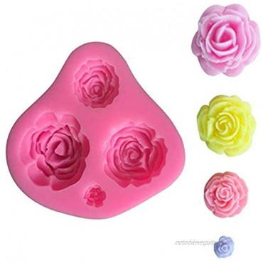 Flower Fondant Cake Molds-5 Pcs-Daisy Flower,Rose Flower,Chrysanthemum Flower and Small Flower,Candy Silicone Molds Set for Chocolate Fondant Polymer Clay Soap Crafting Projects & Cake Decoration