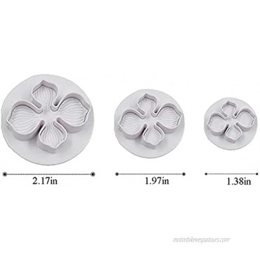INSPEE 3 Pieces Hydrangea Flower Fondant Plunger Cutters Sugarcraft Cake Cookie Cutter Decorating Mold Tools
