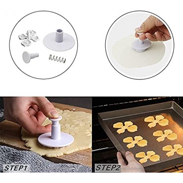 INSPEE 3 Pieces Hydrangea Flower Fondant Plunger Cutters Sugarcraft Cake Cookie Cutter Decorating Mold Tools