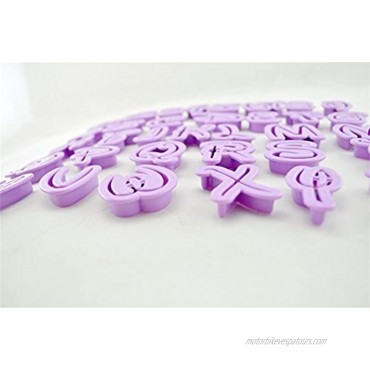INSPEE Set of 36pcs DIY Letter Number Cake Mould Fondant Sugarcraft Cookie Plunger Cutter Mold Decorating Tools