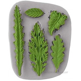 Koogel Tree Leaf Silicone Mold Resin Mold Cake Fondant Silicone Mold Fondant Clay Mould Leaf Shape DIY Decorating Tool