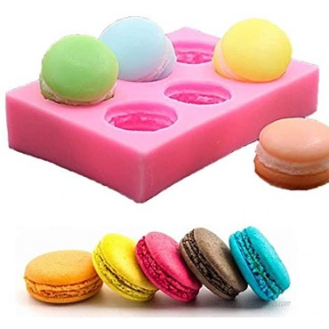 MoldFun 2-Pack 3D Macaroon Silicone Mold for Fondant Macaron Hamburger Baking Molds Candle Mold Muffin Molds Cake Cupcake Decorating Chocolate Candy Polymer Clay Mini Soap Bath Bomb