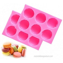 MoldFun 2-Pack 3D Macaroon Silicone Mold for Fondant Macaron Hamburger Baking Molds Candle Mold Muffin Molds Cake Cupcake Decorating Chocolate Candy Polymer Clay Mini Soap Bath Bomb