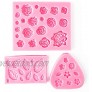 Rose Flowers and Leaves Fondant Candy Molds Cake Decorating Moulds Modeling Tools，Gummy Sugar Chocolate Candy Cupcake Mold