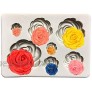 Roses Cake Fondant Mold,Roses Flower Siliconaft,Cupcake Topper,Polymer Clay,Candy Mold for Cake Decoration,Chocolate Mold Sugarcr Mold